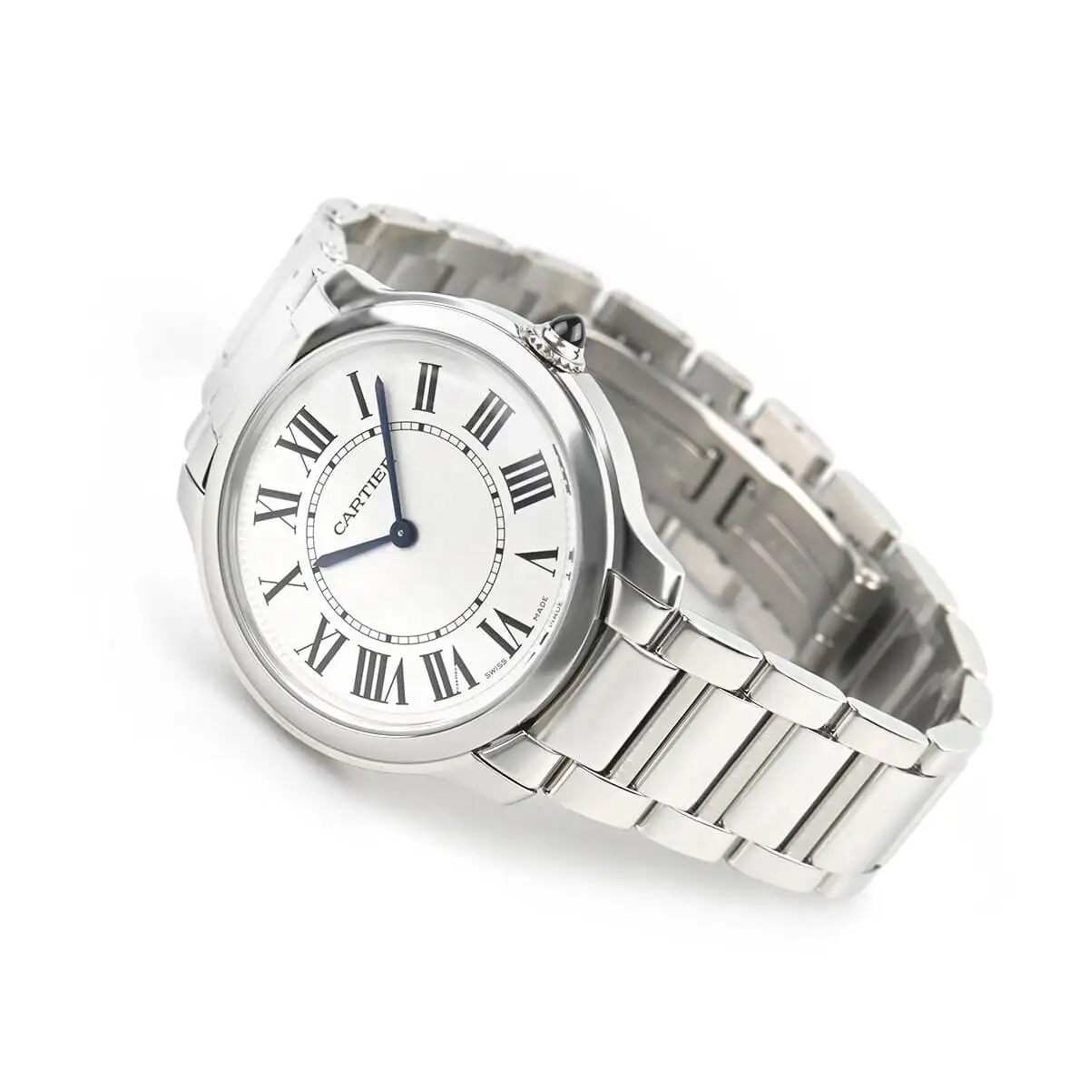 Cartier Ronde Must Women Quartz Silver Calf Watch WSRN0033
