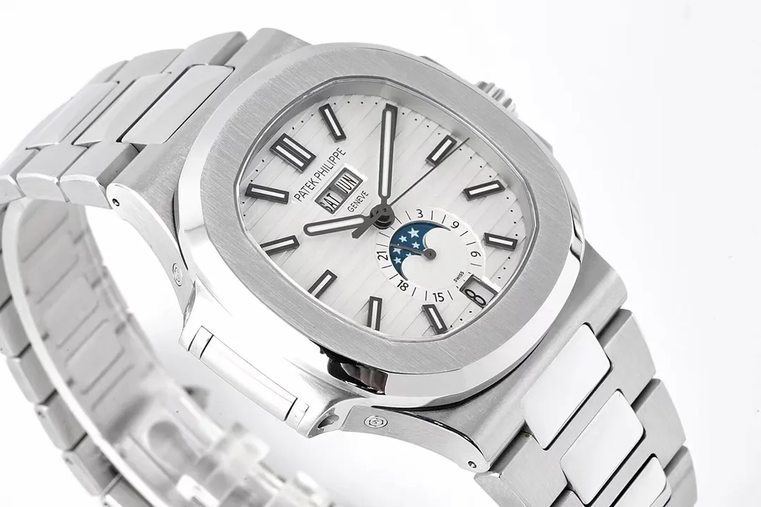 Patek Philippe Nautilus Silver Annual Calendar