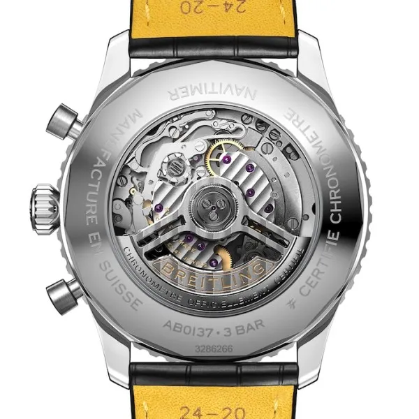 Breitling Navitimer Men Automatic Black Alligator Watch AB0137211B1P1