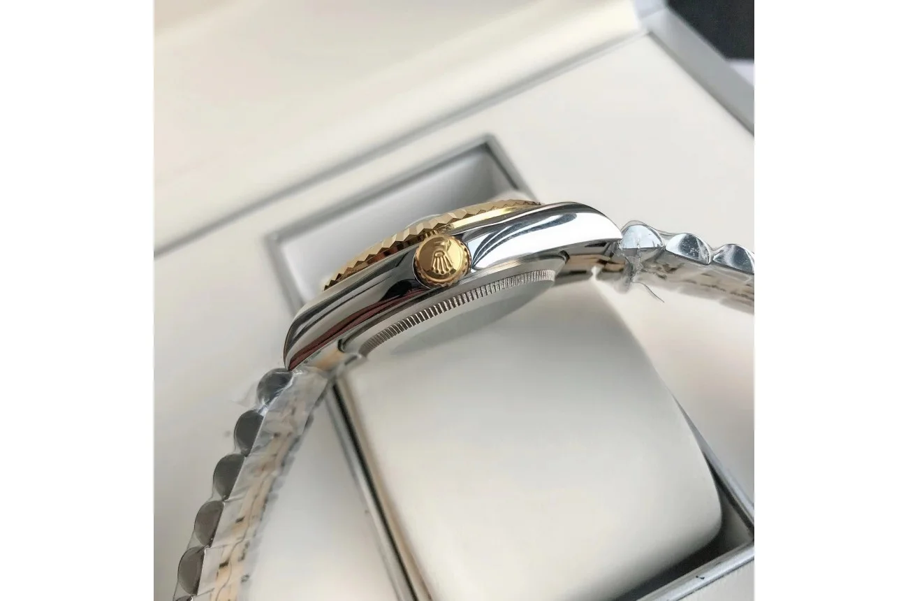 Couple Watches Rolex Datejust 36/28mm RG/SS Jub Grey/Rmn