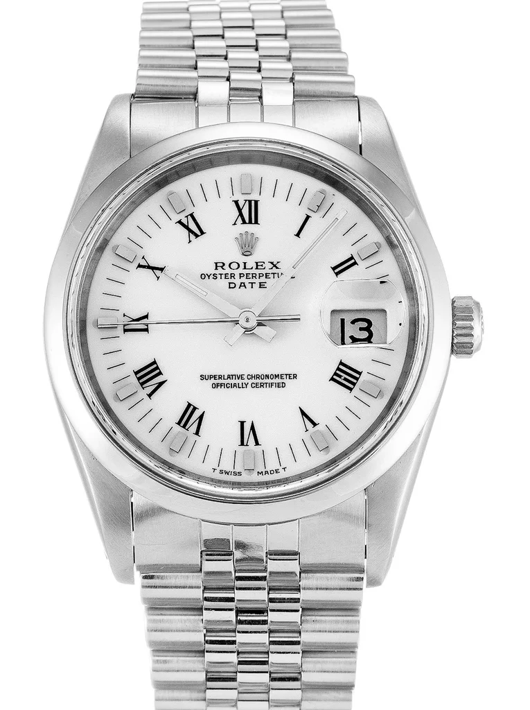 Rolex Oyster Perpetual Date 34mm White Dial 15200