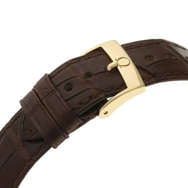 Omega De Ville Men Automatic Silver Leather Watch O42453402002001