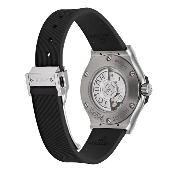 Hublot Classic Fusion Women Automatic Black Rubber Watch 582.NX.1170.RX.1204