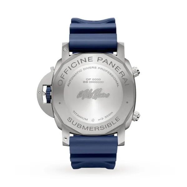 Panerai Submersible Men Automatic Blue Rubber Watch PAM01291