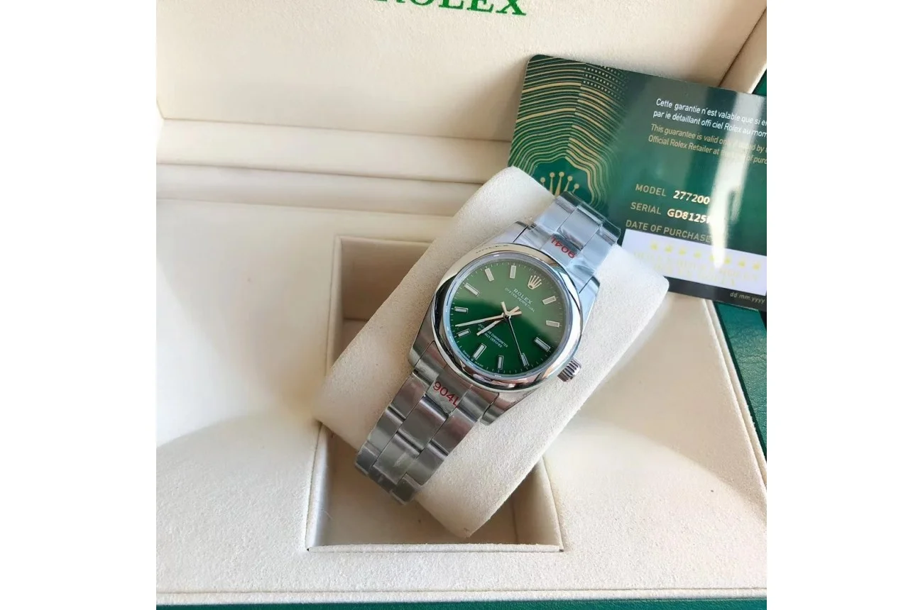 Couple Watches Rolex Oyster Perpetual 31/41mm SS/SS Green/Stk