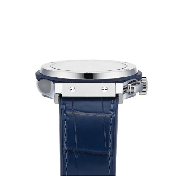 Hublot Classic Fusion Men Automatic Blue Rubber and Alligator Watch 541.NX.7170.LR