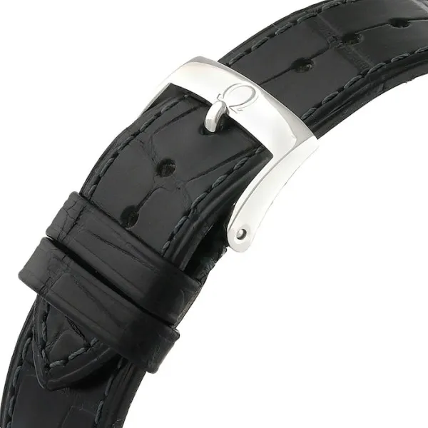 Omega De Ville Men Automatic Silver Leather Watch O42413402002001