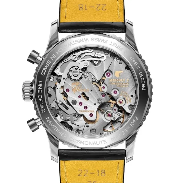 Breitling Navitimer Men Automatic Black Crocodile Watch PB02301A1B1P1