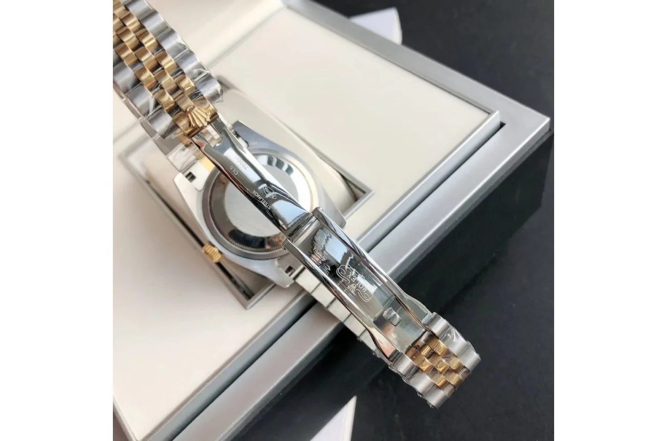 Couple Watches Rolex Datejust 36/28mm RG/SS Jub Green/Dial