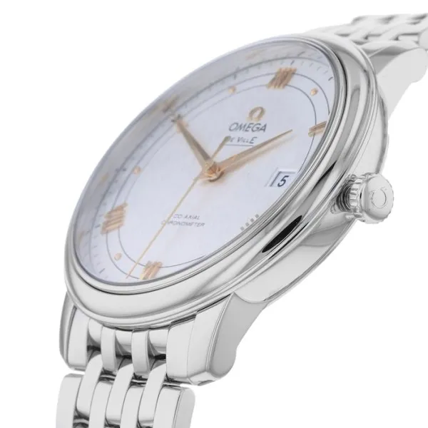 Omega De Ville Men Automatic Mother of Pearl Stainless Steel Watch O42410402002004