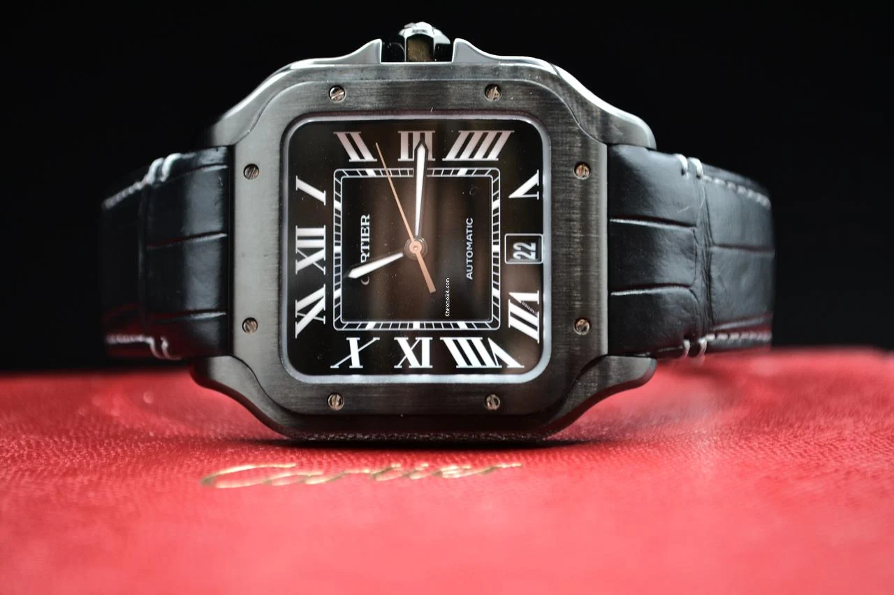 Cartier Santos de Cartier Men Automatic Black Rubber Watch WSSA0039