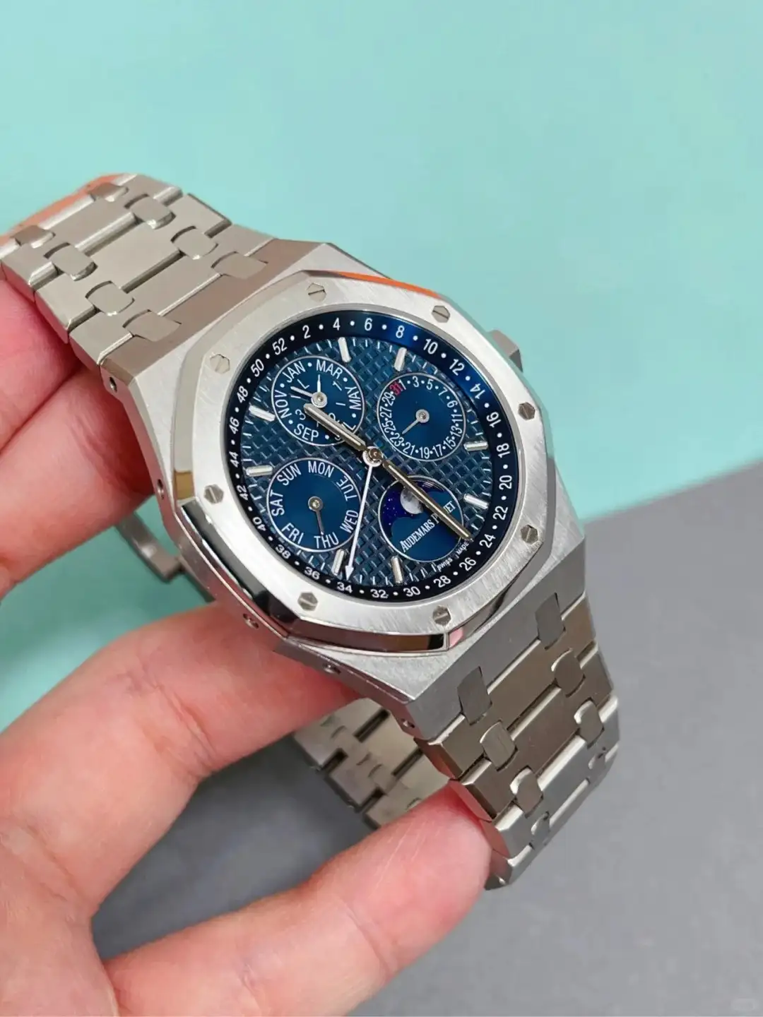 Audemars Piguet Royal Oak Perpetual Calendar Blue 26574ST.OO.1220ST.02