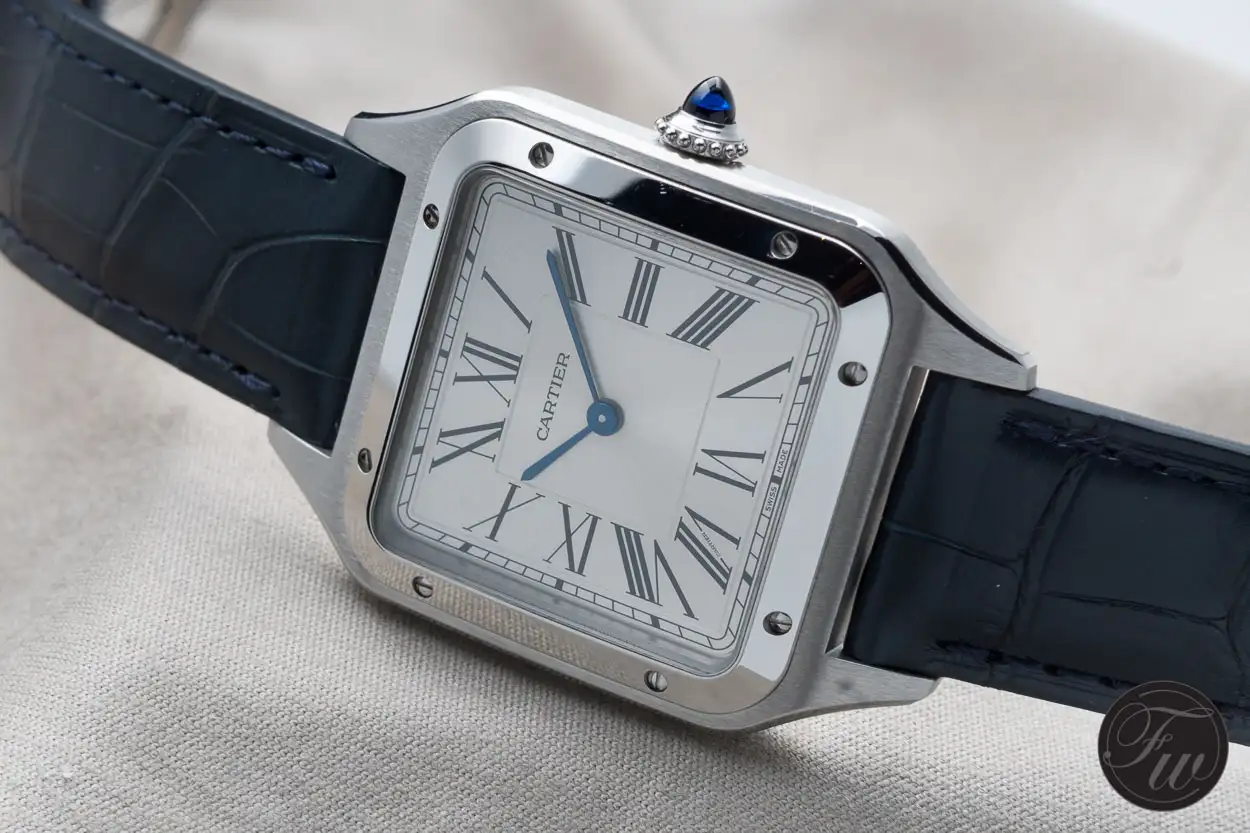 Cartier Santos-Dumont Men Automatic Silver Stainless Steel Watch WSSA0032