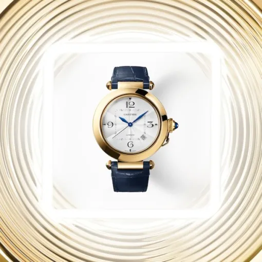 Cartier Pasha de Cartier Men Automatic Silver Alligator Watch WGPA0007