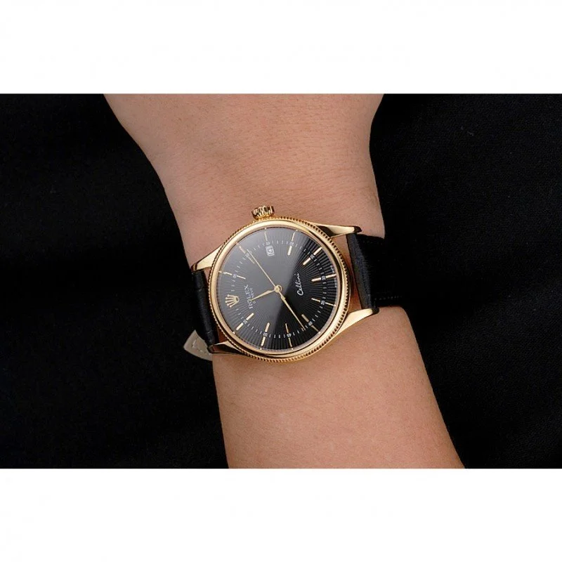 Superclone Rolex Cellini 38mm Black Dial REP016807