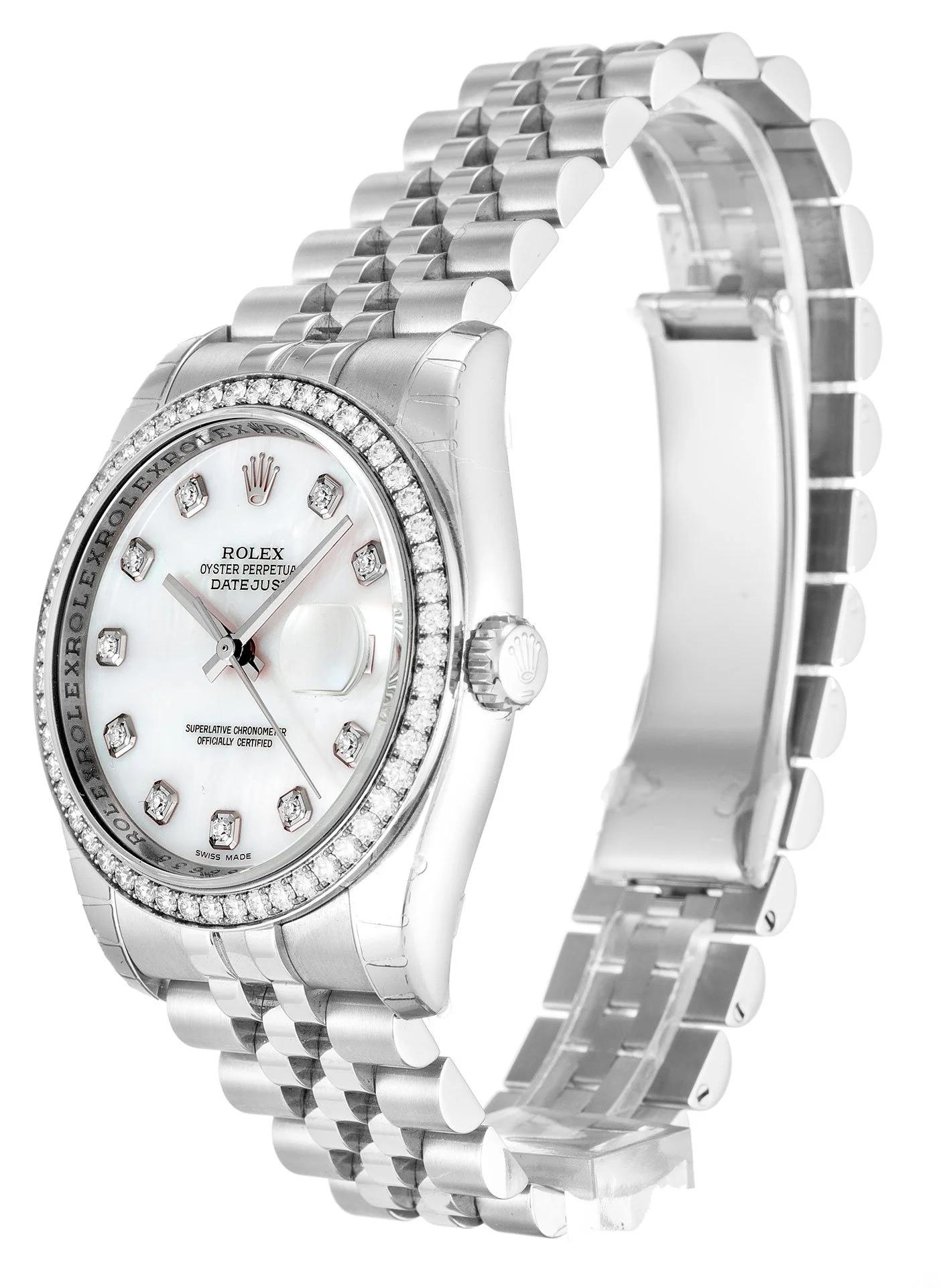 Rolex Datejust 36mm Mother of Pearl   White Dial 116244