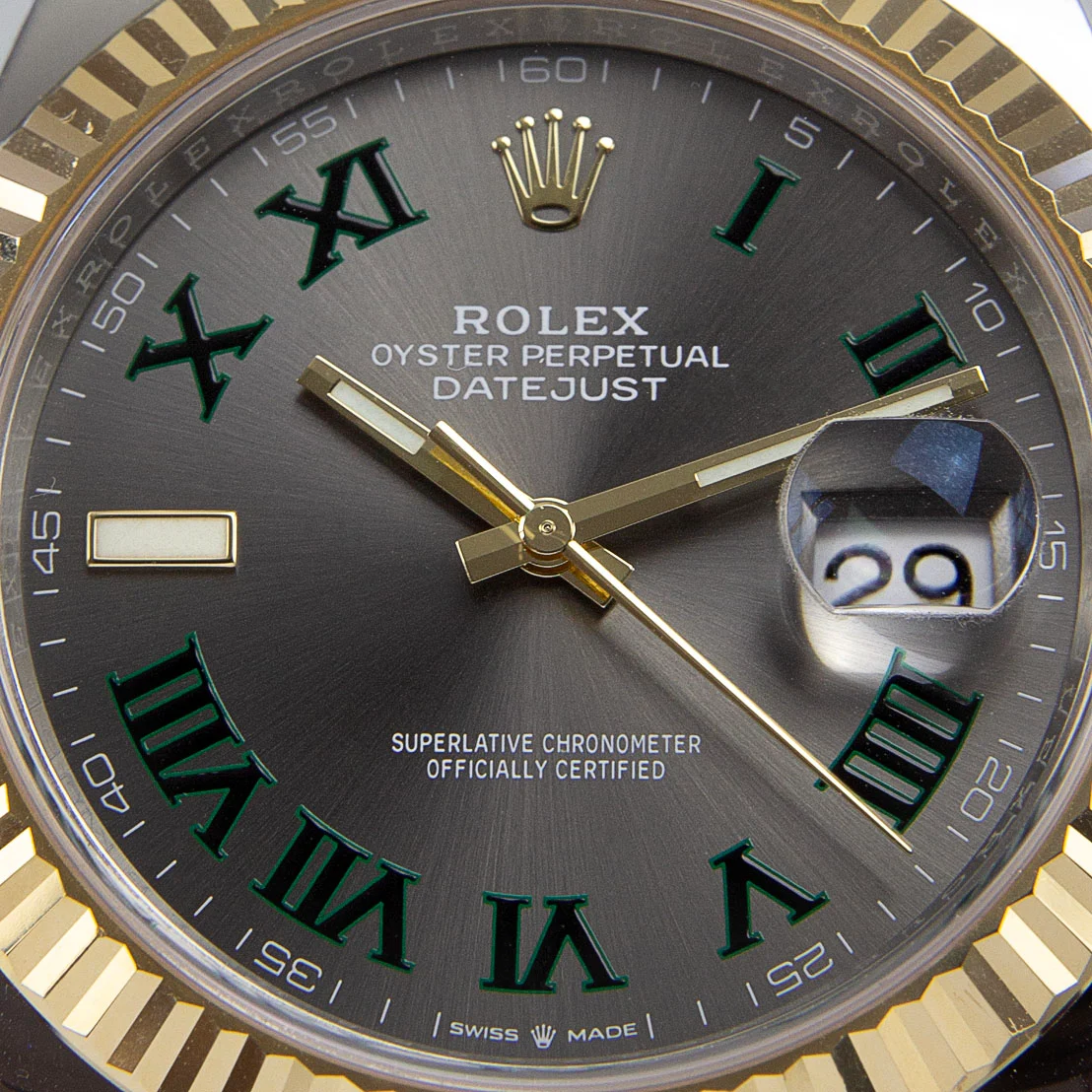 Rolex Datejust II 41mm Rhodium Dial 126333  Wimbledon  Two-Tone Oyster