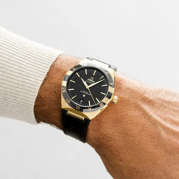 Omega Constellation Men Automatic Black Leather Watch O13163412101001