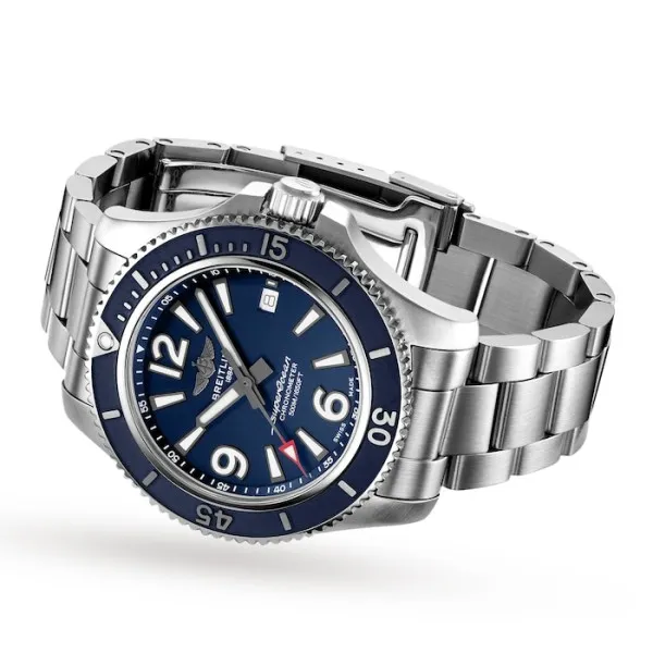 Breitling Superocean Men Automatic Blue Stainless Steel Watch A17366D81C1A1