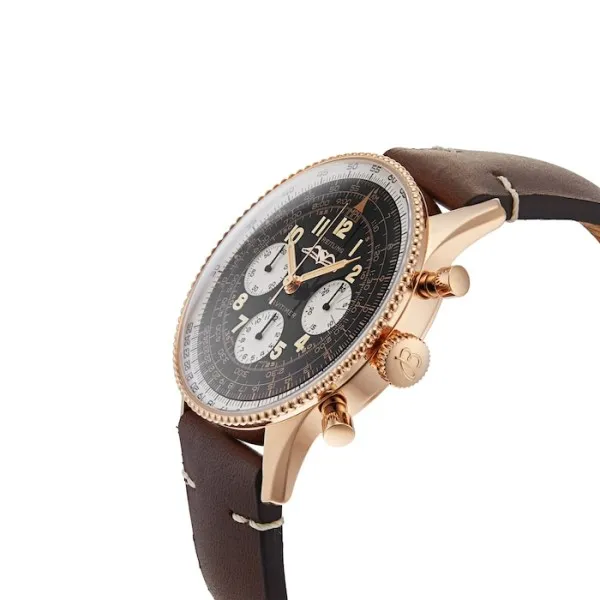 Breitling Navitimer Men Automatic Brown Leather Watch RB0910371B1X1