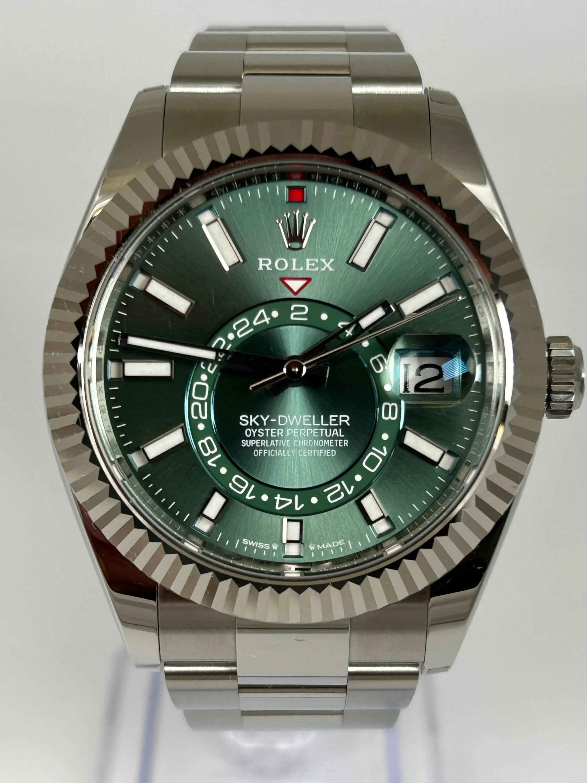 Superclone Rolex Sky-Dweller 42 mm Mint green Dial 336934 Oyster