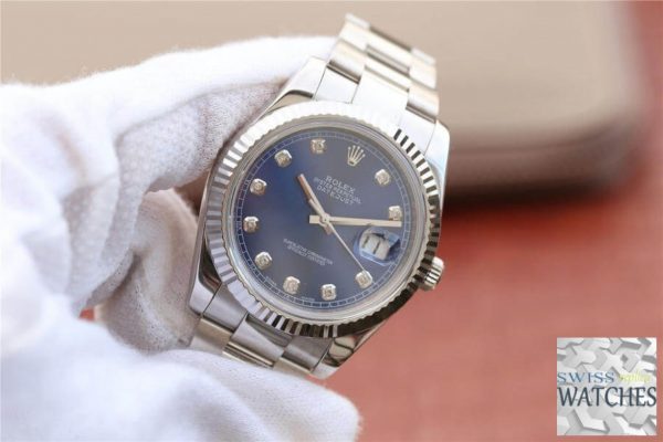 ROLEX DATEJUST BLUE DIAL STAINLESS STEEL 41MM SWISS REPLICA m126334.0015