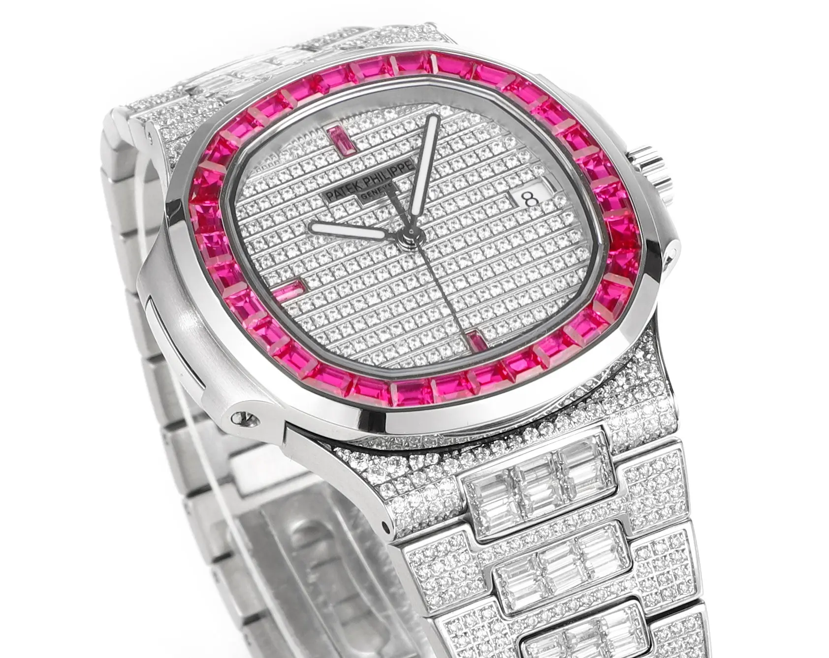 Patek Philippe White Gold Ruby Nautilus Watch