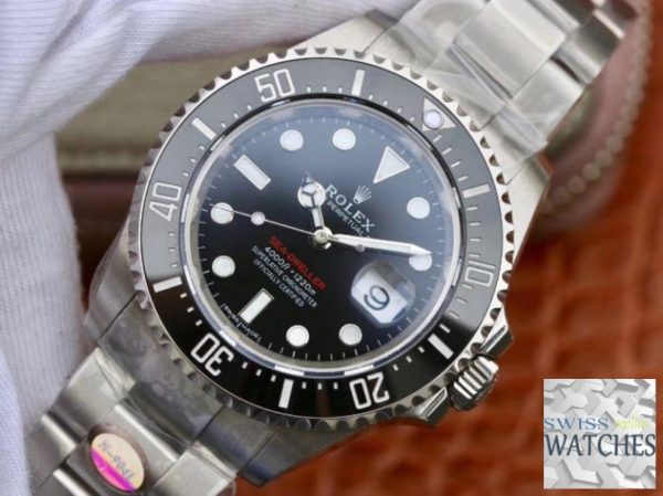 ROLEX SEA DWELLER BLACK DIAL SCRATCH PROOF 43MM SWISS REPLICA 126600.2