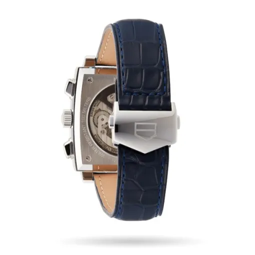 TAG Heuer Monaco Men Automatic Blue Leather Watch CBL2111.FC6453