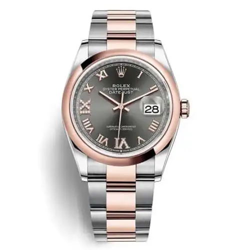 ROLEX DATEJUST BLACK DIAL STAINLESS STEEL 36MM SWISS REPLICA 126201.1