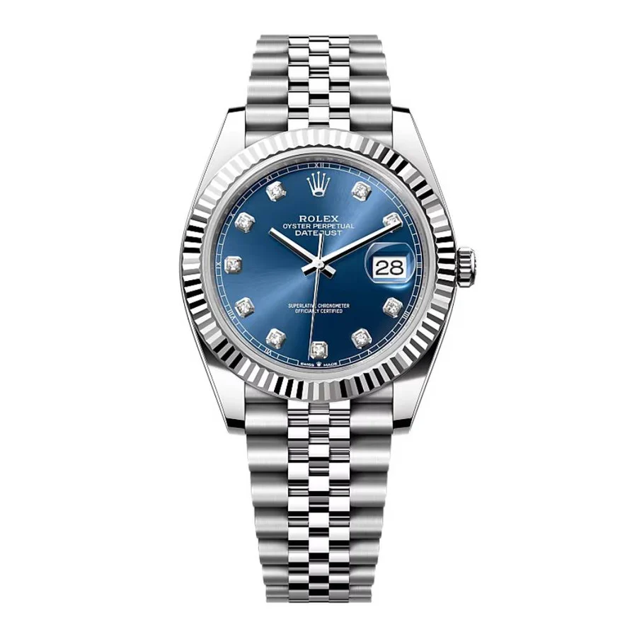 ROLEX DATEJUST BLUE DIAL STAINLESS STEEL 41MM SWISS REPLICA m126334.0015