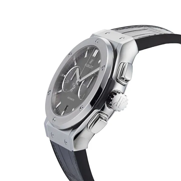 Hublot Classic Fusion Men Automatic Grey Alligator Watch 521.NX.7071.LR
