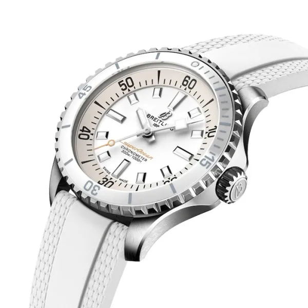 Breitling Superocean Unisex Automatic White Rubber Watch A17377211A1S1