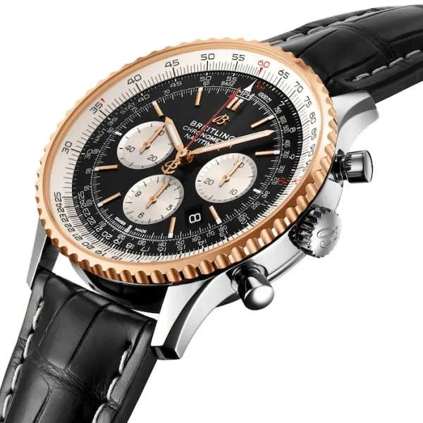 Breitling Navitimer Men Automatic Black Leather Watch UB0127211B1P2
