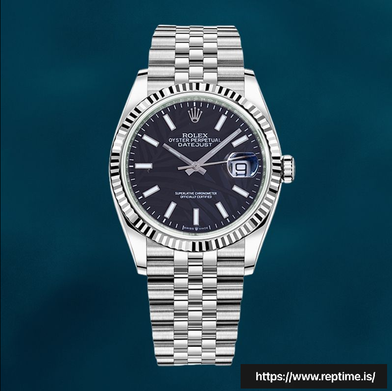 Rolex Datejust 126234 Men’s 41mm Black Palm Motif Dial Swiss Replica Watch