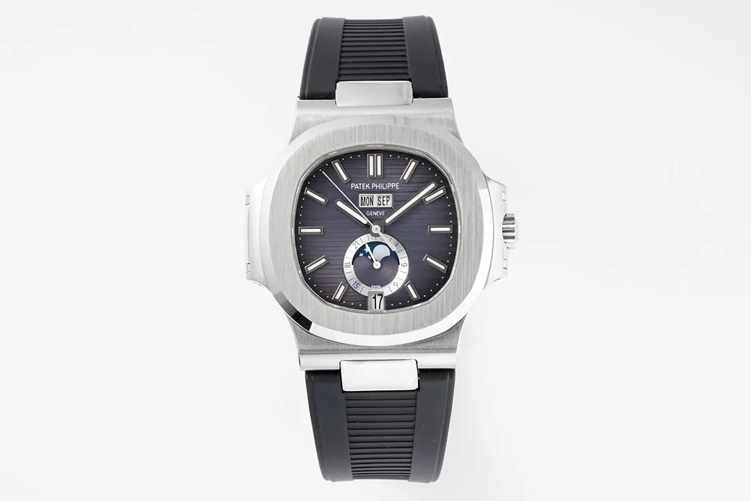 Patek Philippe Nautilus Blue Rubber Strap Watch