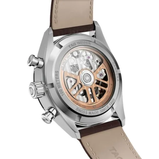 TAG Heuer Carrera Men Automatic Grey Alligator Watch CBN2012.FC6483