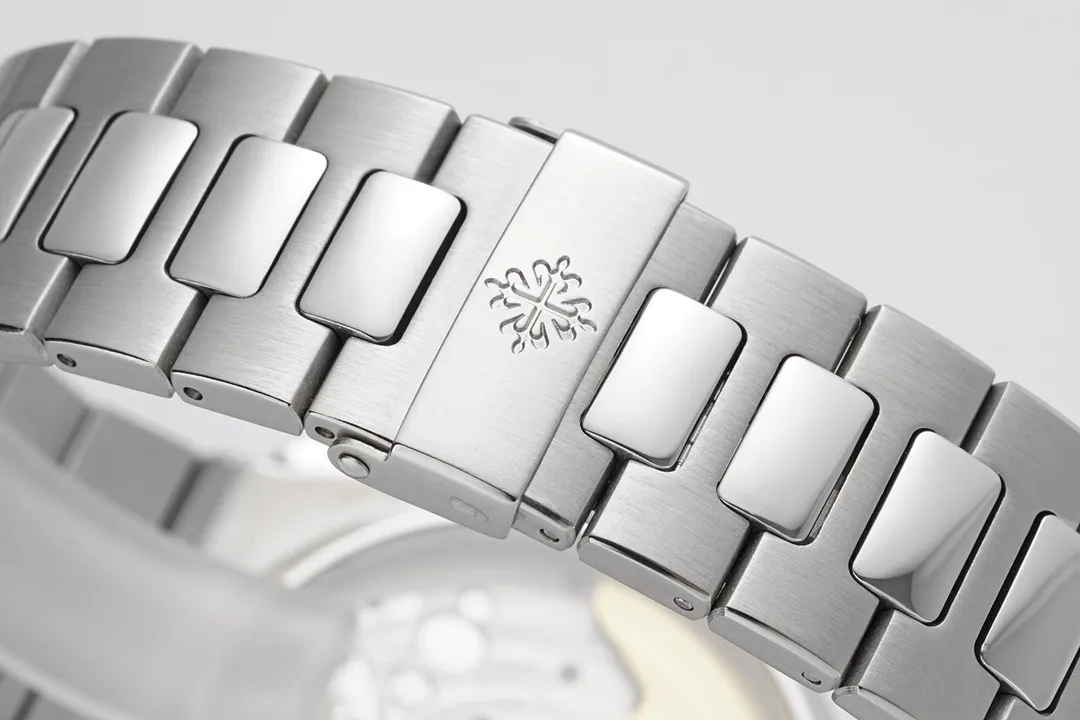 Patek Philippe Silver Nautilus Chronograph Watch