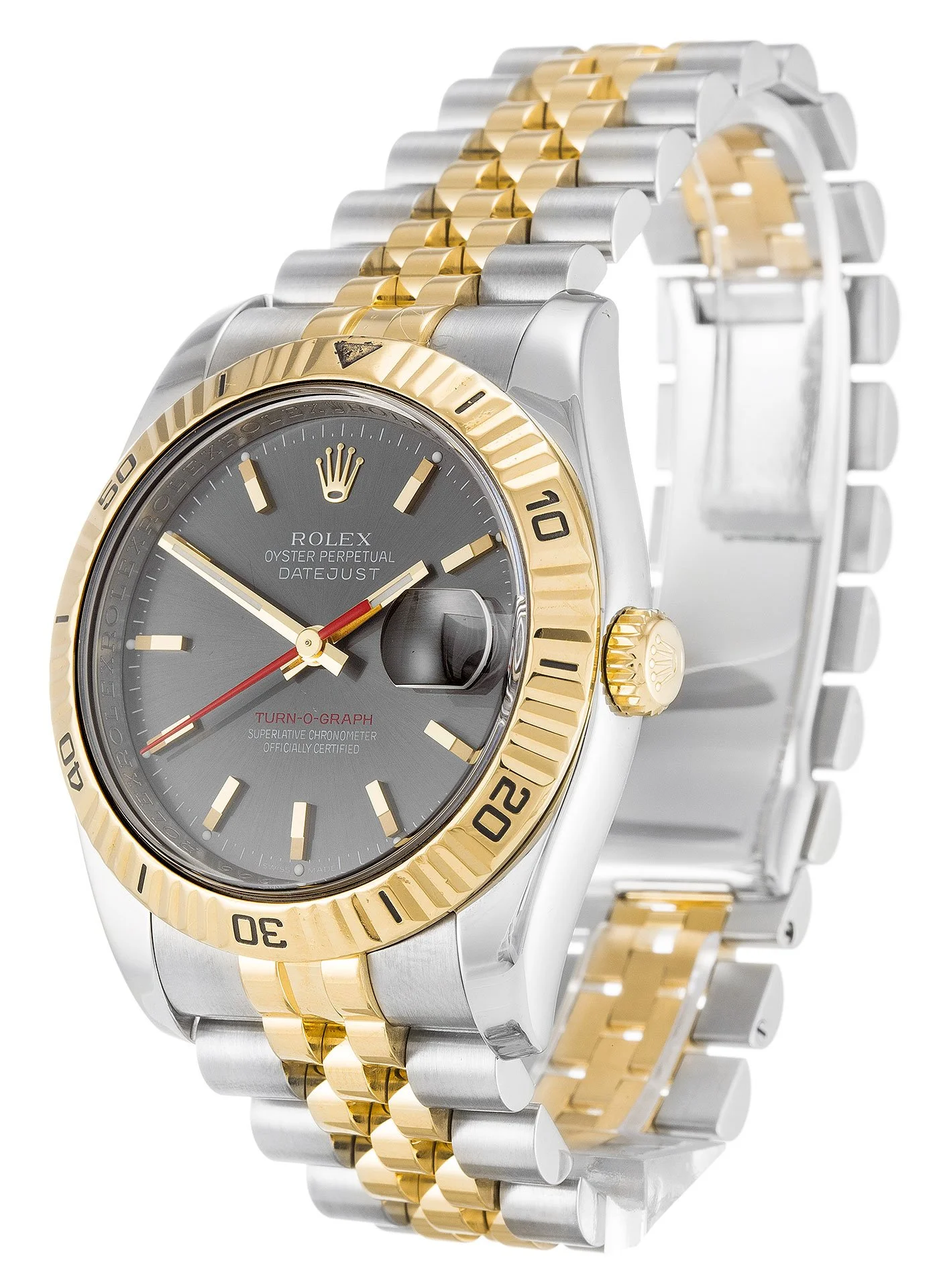 Rolex Datejust Turn-O-Graph 36mm Grey Dial 116263