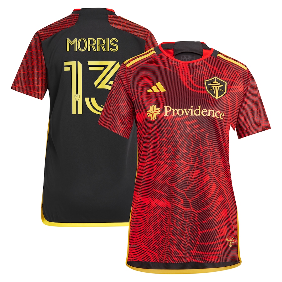 Women's Seattle Sounders FC Jordan Morris adidas Red 2024 The Bruce Lee Kit Replica Player Jersey - Jersey