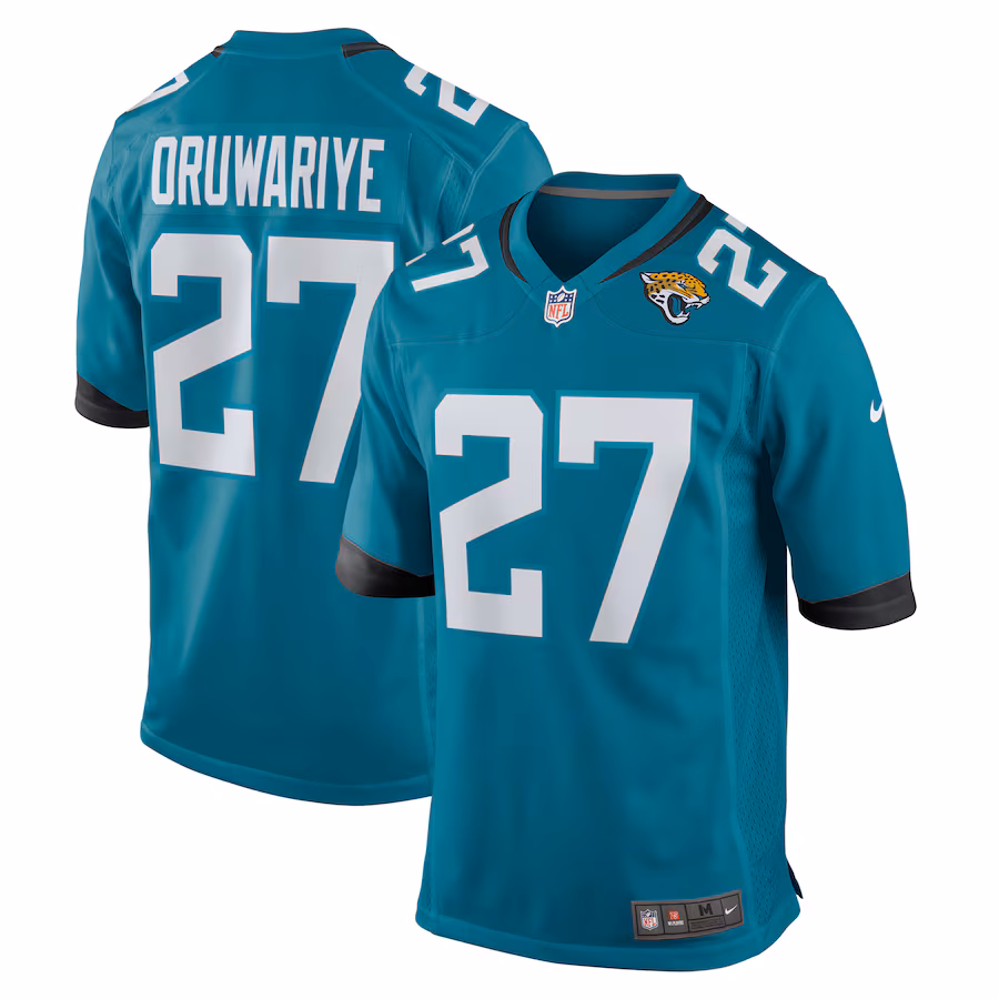 Men's Jacksonville Jaguars Amani Oruwariye Nike  Teal  Game Jersey - Jersey