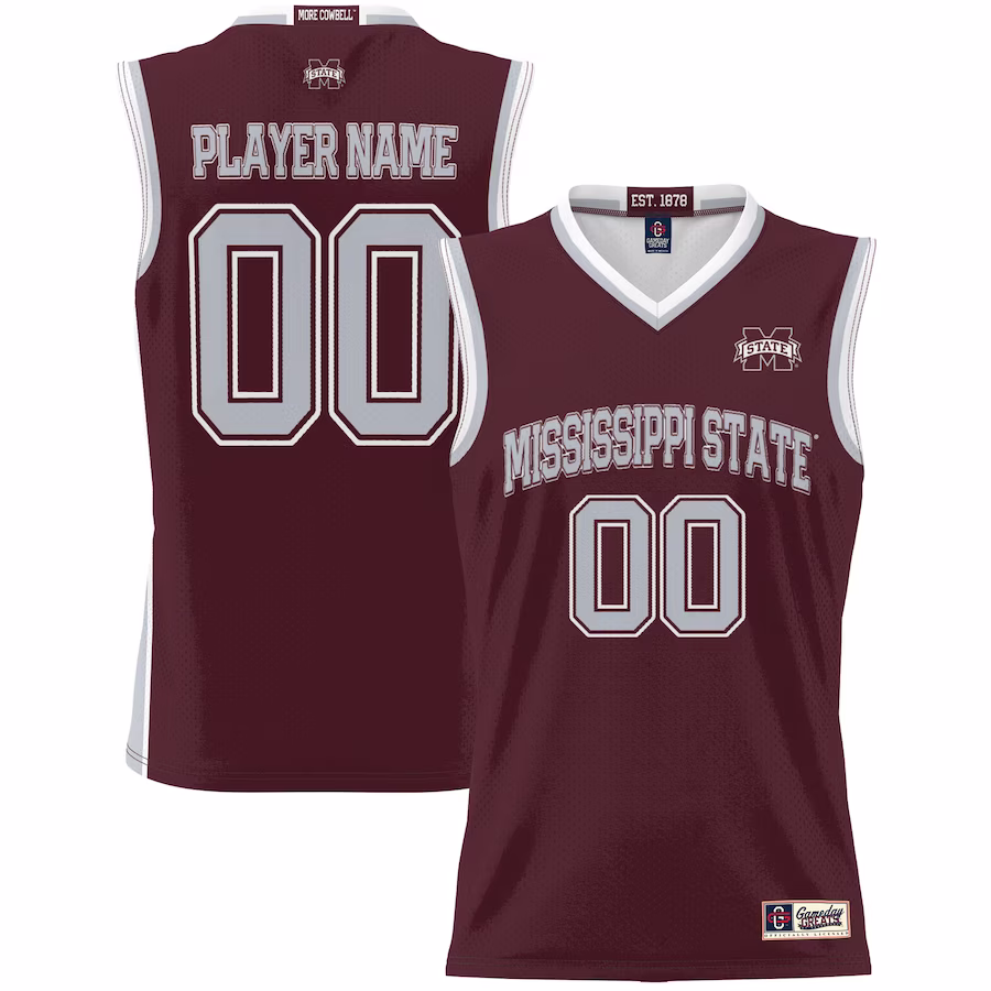 Mississippi State Bulldogs GameDay Greats Unisex  Lightweight NIL Pick-A-Player Basketball Jersey - Maroon - Jersey