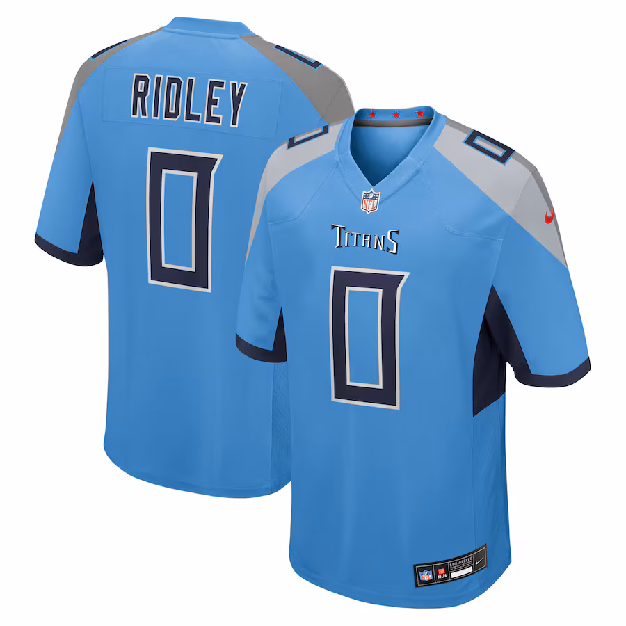 Men's Tennessee Titans Calvin Ridley Nike Light Blue Team Game Jersey - Jersey