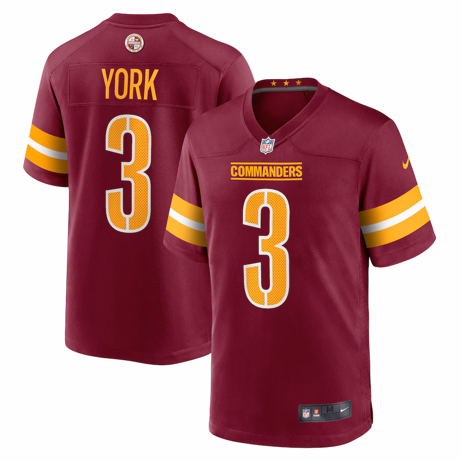 Men's Washington Commanders Cade York Nike Burgundy Game Jersey - Jersey