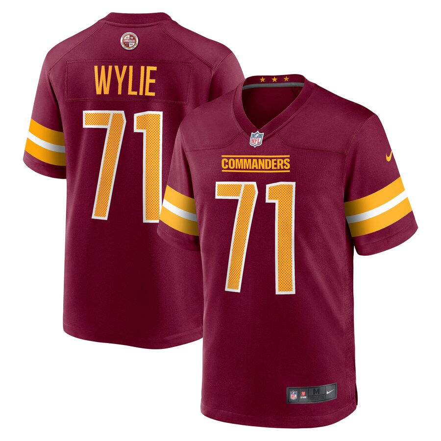 Men's Washington Commanders Andrew Wylie Nike Burgundy Game Player Jersey - Jersey