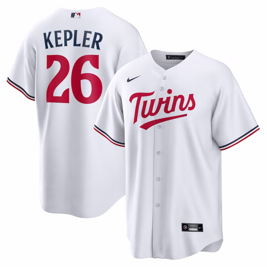 Men's Minnesota Twins Max Kepler Nike White Home Replica Player Logo Jersey - Jersey