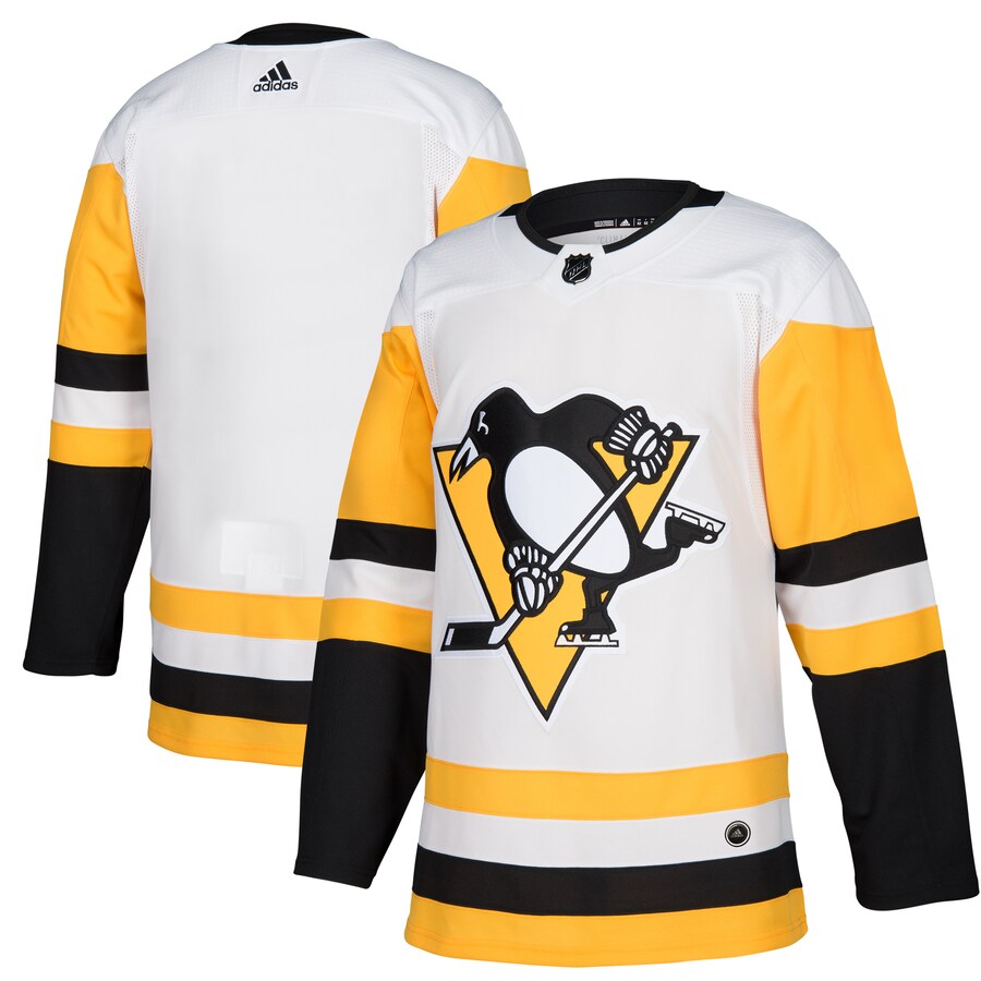 Men's Pittsburgh Penguins adidas White Away Authentic Blank Jersey - Jersey