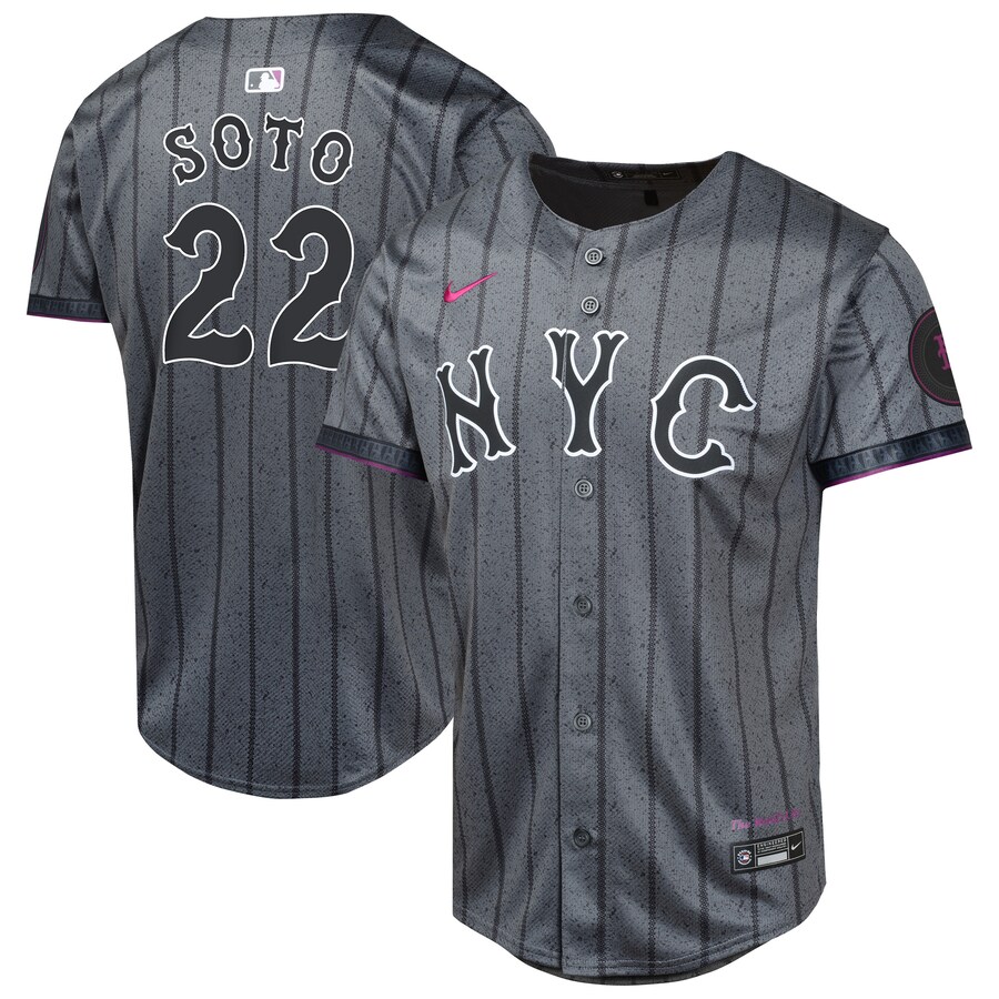 Youth New York Mets Juan Soto Nike Gray City Connect Limited Jersey - Jersey