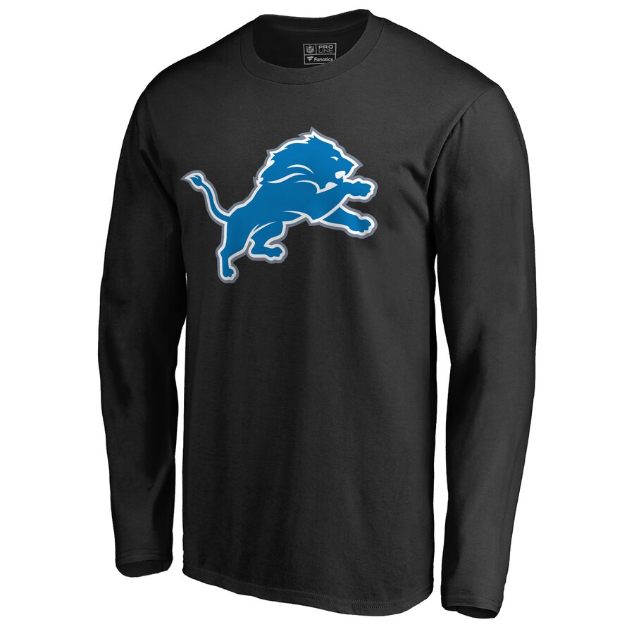 Men's Detroit Lions Black Primary Logo T-Shirt - Jersey