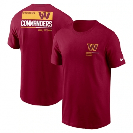 Men's Washington Commanders Burgundy Team Incline T Shirt - Jersey
